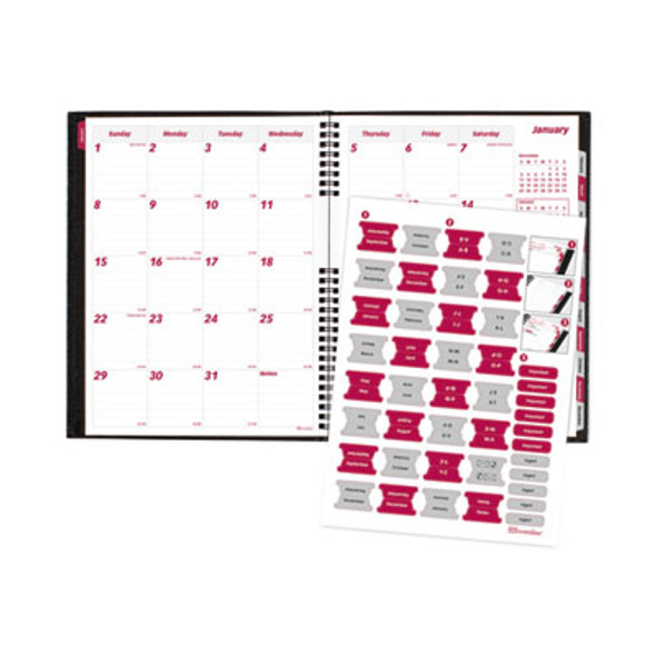 Coilpro 14-Month Ruled Monthly Planner, 11 x 8.5, Black Cover, 14-Month: Dec 2025 To Jan 2027