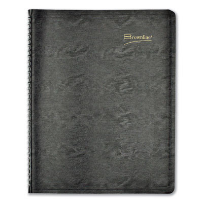 Essential Collection Weekly Appointment Book In Columnar Format, 11 x 8.5, Black Cover, 12-Month (Jan To Dec): 2026