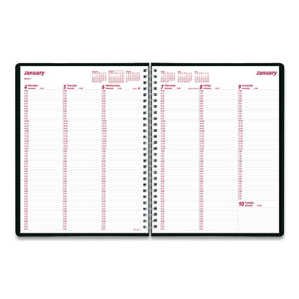 Duraflex Weekly Planner, 11 x 8.5, Black Cover, 12-Month (Jan To Dec): 2026