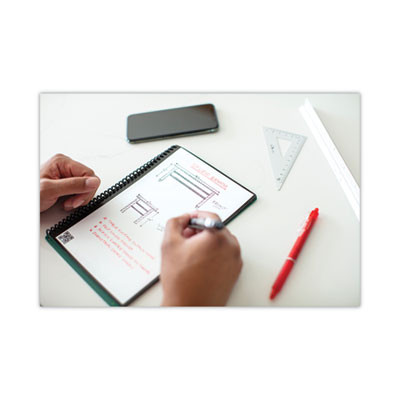 Fusion Smart Notebook, Seven Assorted Page Formats, Black Cover, (21) 8.8 x 6 Sheets