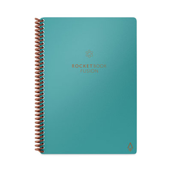 Fusion Smart Notebook, Seven Assorted Page Formats, Teal Cover, (21) 8.8 x 6 Sheets