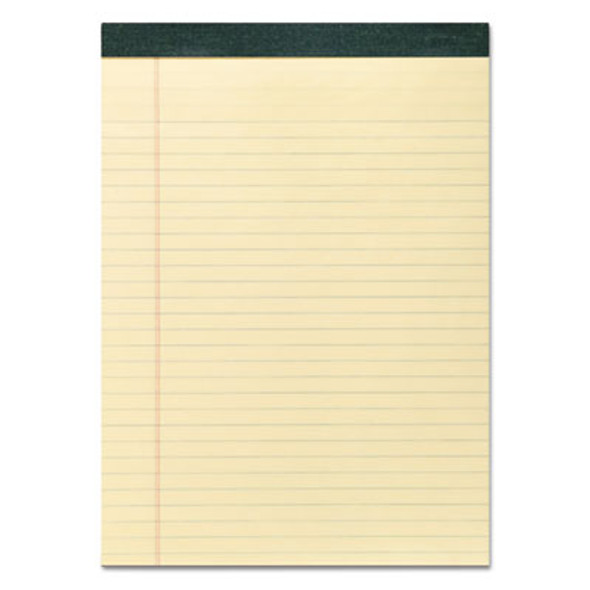 Recycled Legal Pad, Wide/Legal Rule, 40 Canary-Yellow 8.5 X 11 Sheets, Dozen