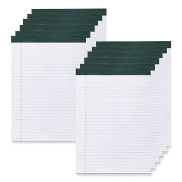 Recycled Legal Pad, Wide/Legal Rule, 40 White 8.5 X 11 Sheets, Dozen