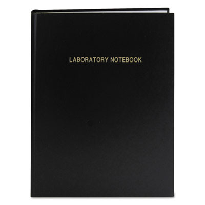 Lab Research Notebook, Quadrille Rule (5 Sq/In), Black Cover, (72) 11.25 x 8.75 Sheets
