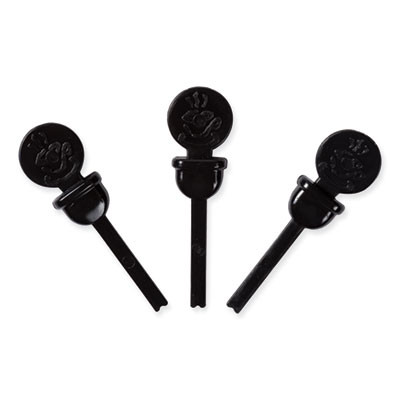 Beverage Plugs, 2", Black, 2,000/Carton