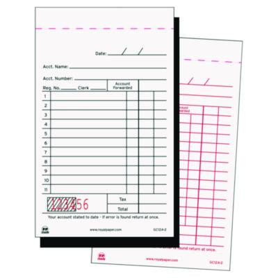 Sales Receipt Book, Two-Part Carbon, 3.25 x 5.6, 50 Forms/Pad, 100 Pads/Carton