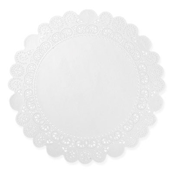 Lace Doilies, Round, 12", White, 5,000/Carton