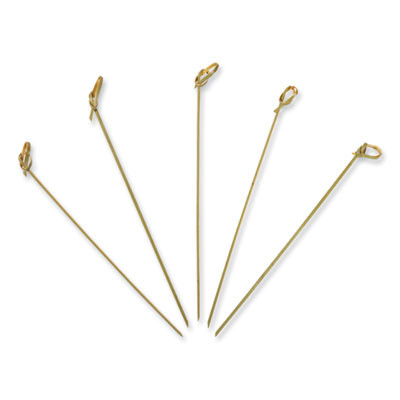 Knotted Bamboo Pick, Paper, 7", Natural, 100/Box, 10 Boxes/Carton