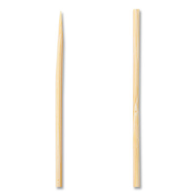 Bamboo Skewers, Paper, 6", Natural, 100/Pack