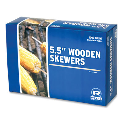 Bamboo Skewers, Paper, 5.5", Brown, 10,000/Carton