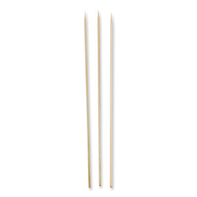 Bamboo Skewers, Paper, 12", Natural, 9,600/Carton