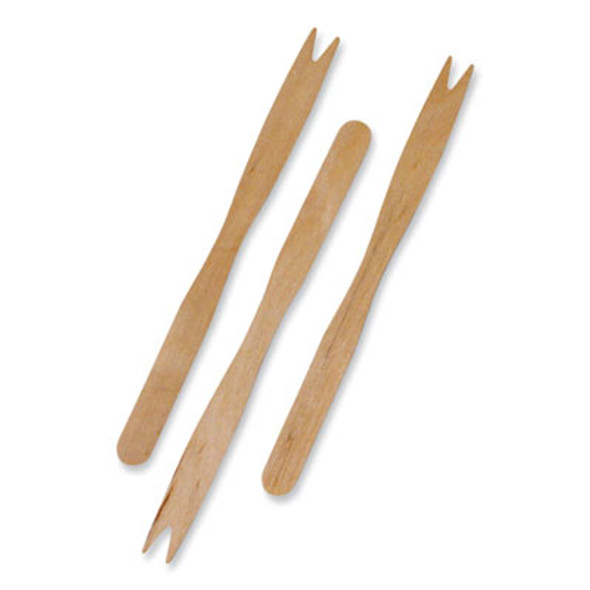 Wooden Serving Fork, 5.5", Natural, 1,000/Box, 10 Boxes/Carton