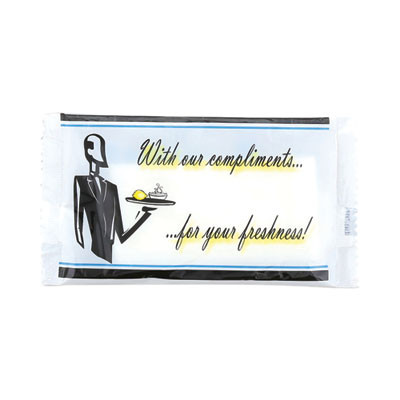 The Ultimate Fingerbowl, Individually Wrapped, Lemon Scent, White, 250/Carton