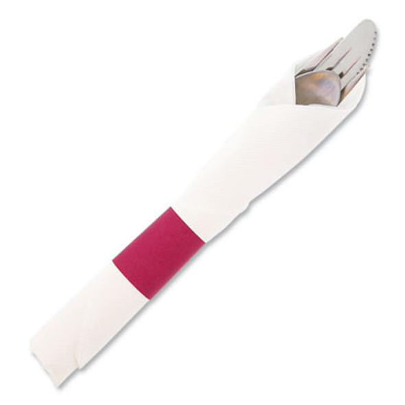 Napkin Bands, Burgundy, 2500/Pack, 8 Packs/Carton