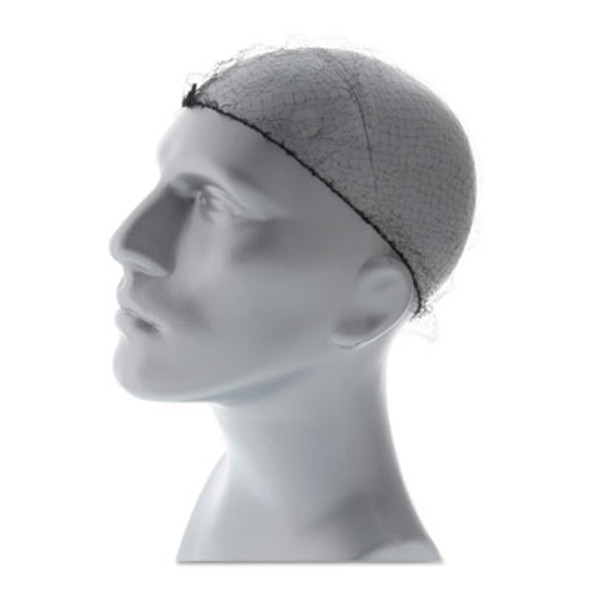 Lightweight Latex-Free Hairnets, Nylon, 28", Black, 144/Box, 20 Boxes/Carton