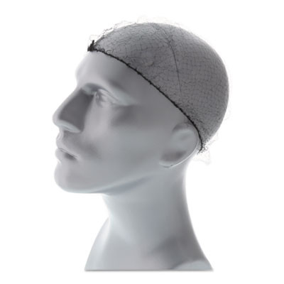 Lightweight Latex-Free Hairnets, Nylon, 28", Black, 144/Box, 20 Boxes/Carton