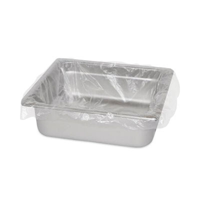 Steam Pan Liners For 1/3-Size Pans, Includes Twist-Ties, 18" x 14", Clear, 250/Carton