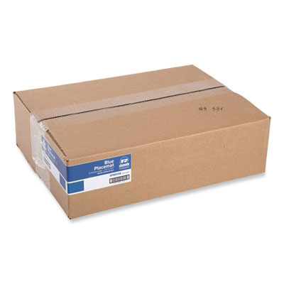 Placemats, Smooth Surface, Scalloped Edges, 13.5" x 9.5", Blue, 1,000/Carton