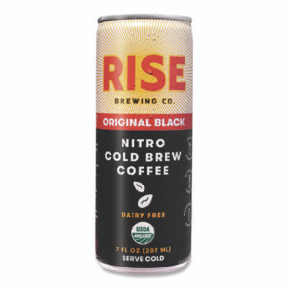 Nitro Cold Brew Latte, Original Black, 7 Oz Can, 12/Carton