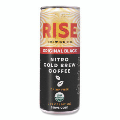 Nitro Cold Brew Latte, Original Black, 7 Oz Can, 12/Carton