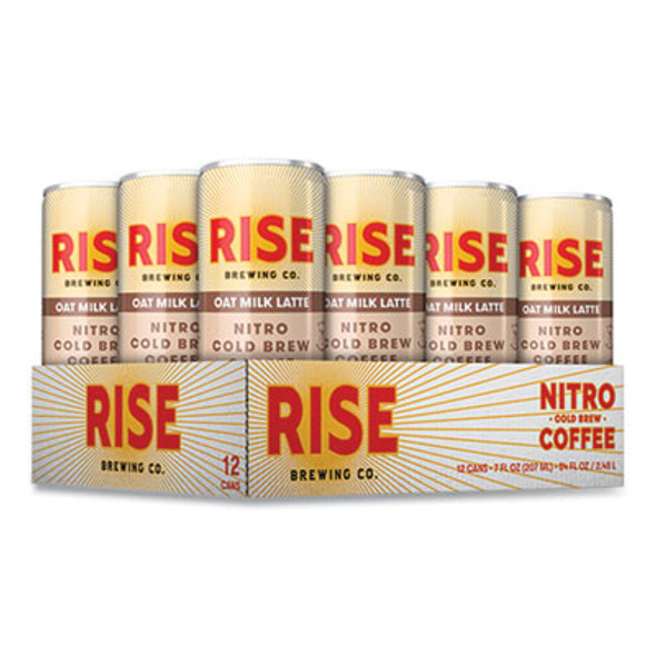 Nitro Cold Brew Latte, Oat Milk, 7 Oz Can, 12/Carton