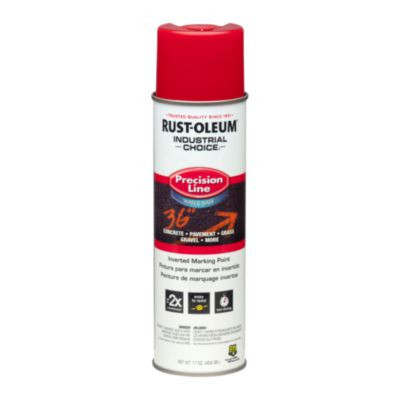 Industrial Choice M1800 System Water-Based Precision Line Marking Paint, Flat Safety Red, 17 Oz Aerosol Can, 12/Carton