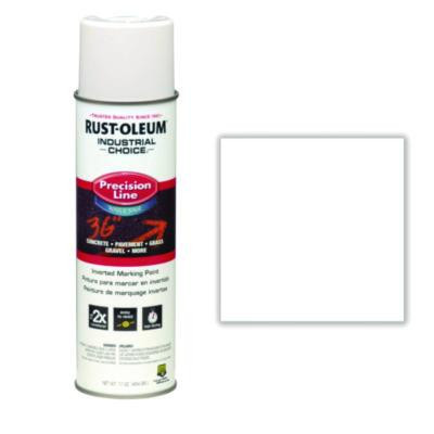 Industrial Choice M1800 System Water-Based Precision Line Marking Paint, Flat White, 17 Oz Aerosol Can, 12/Carton