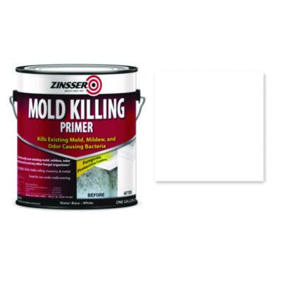 Mold Killing Primer, Interior/Exterior, Flat White, 1 Gal Bucket/Pail, 2/Carton