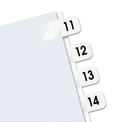 Legal Index Tabs, Preprinted Numeric: 11 To 20, 1/12-Cut, White, 0.44" Wide, 104/Pack