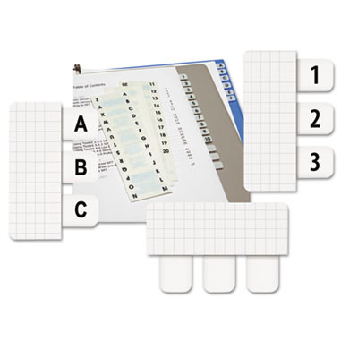 Legal Index Tabs, Preprinted Alpha: A To Z, 1/12-Cut, White, 0.44" Wide, 104/Pack