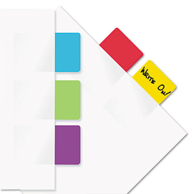 Removable Page Flags, Red/Blue/Green/Yellow/Purple, 10/Color, 50/Pack