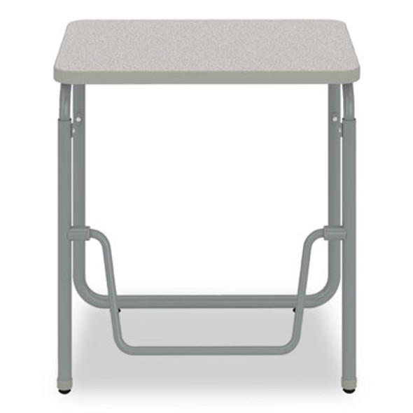 Alphabetter 2.0 Height-Adjustable Student Desk With Pendulum Bar, 27.75" x 19.75" x 29" To 43", Pebble Gray