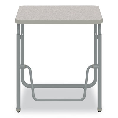 Alphabetter 2.0 Height-Adjustable Student Desk With Pendulum Bar, 27.75" x 19.75" x 29" To 43", Pebble Gray