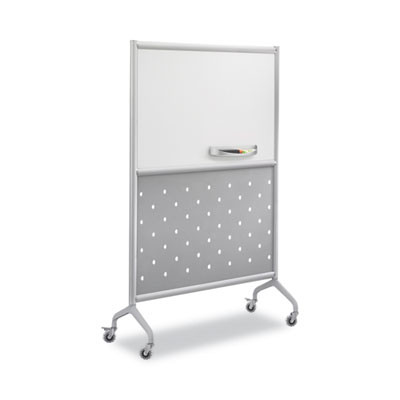 Rumba Whiteboard Collaboration Screen Accessory Tray, 12.25" x 3.5" x 2.25", Silver