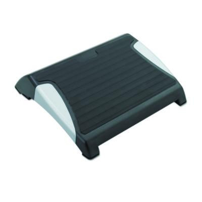 Restease Adjustable Footrest, 15.5w X 13.75d X 3.25 To 5h, Black/Silver
