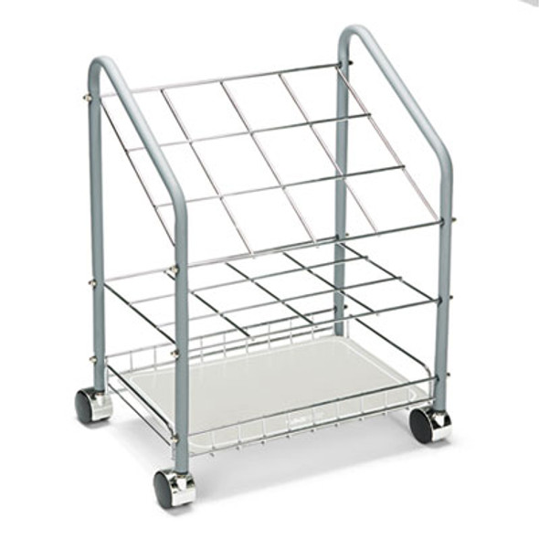 Wire Roll/Files, 12 Compartments, 18w X 12.75d X 24.5h, Gray