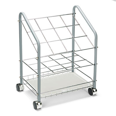Wire Roll/Files, 12 Compartments, 18w X 12.75d X 24.5h, Gray