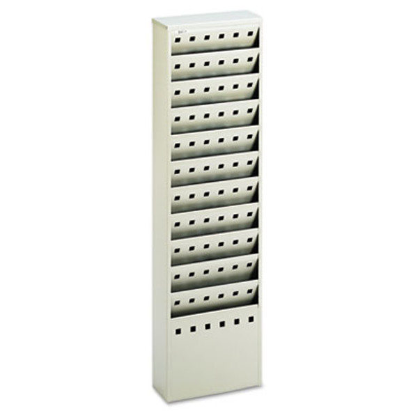 Steel Magazine Rack, 11 Compartments, 10w X 4d X 36.25h, Gray