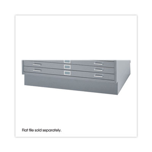 Base For Safco Steel Five-Drawer 50" X 38" Stackable Flat Files, 53.5" X 38.75" X 6", Gray