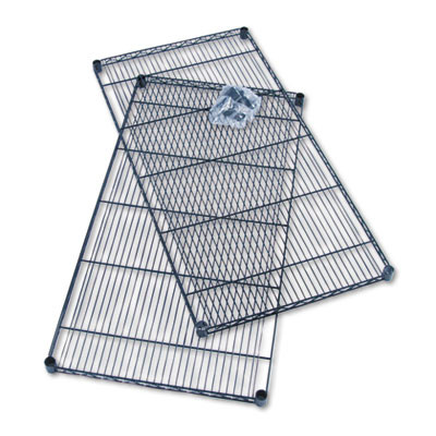 Industrial Wire Shelving Extra Shelf Pack, 48w X 24d, Black, 2/Carton