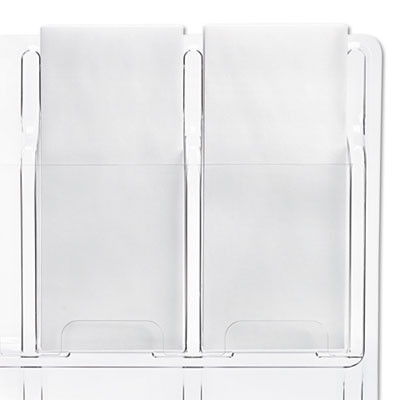 Reveal Clear Literature Displays, 24 Compartments, 30w X 2d X 41h, Clear