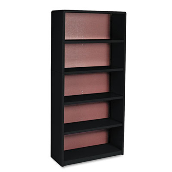 Value Mate Series Metal Bookcase, Five-Shelf, 31.75w x 13.5d x 67h, Black