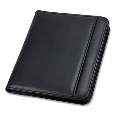 Professional Zippered Pad Holder, Pockets/Slots, Writing Pad, Black