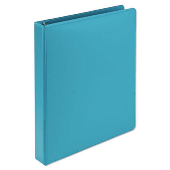 Earth's Choice Plant-Based Durable Fashion View Binder, 3 Rings, 1" Capacity, 11 x 8.5, Turquoise, 2/Pack