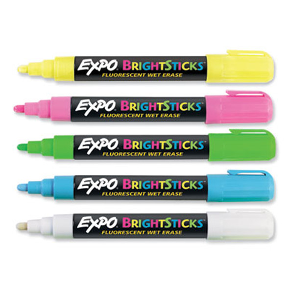 Bright Sticks, Medium Bullet Tip, Assorted Colors, 5/Set