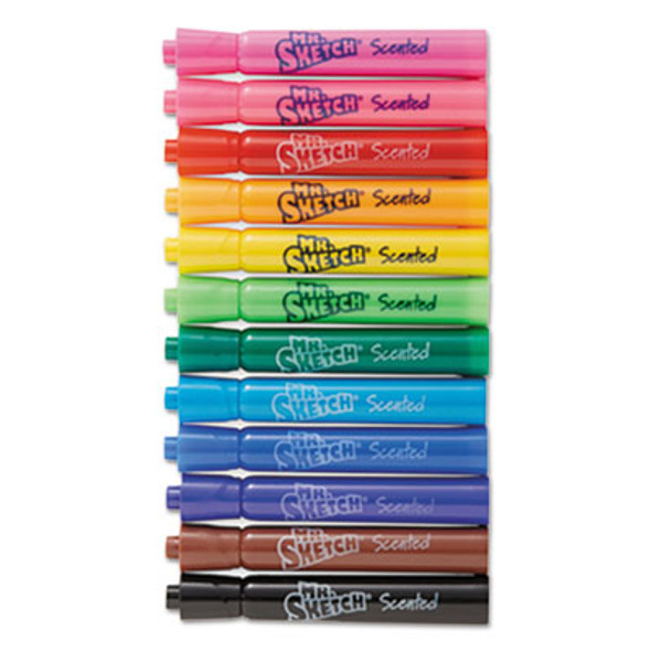 Scented Watercolor Marker Classroom Set, Broad Chisel Tip, Assorted Colors, 192/Set