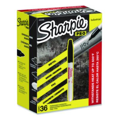 Industrial Permanent Marker Value-Pack, Fine Bullet Tip, Black