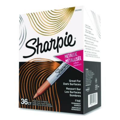Metallic Fine Point Permanent Marker Value Pack, Fine Bullet Tip, Assorted Colors, 36/Pack