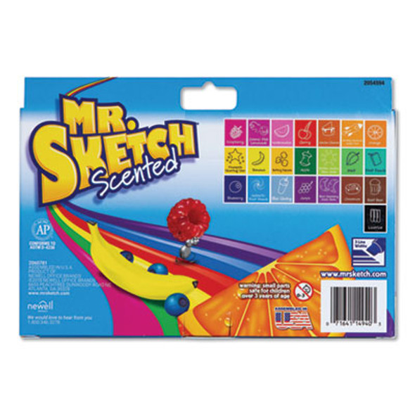 Scented Watercolor Marker, Broad Chisel Tip, Assorted Colors, 22/Pack