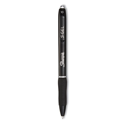S-Gel High-Performance Gel Pen, Retractable, Bold 1 Mm, Black Ink, Black Barrel, 36/Pack